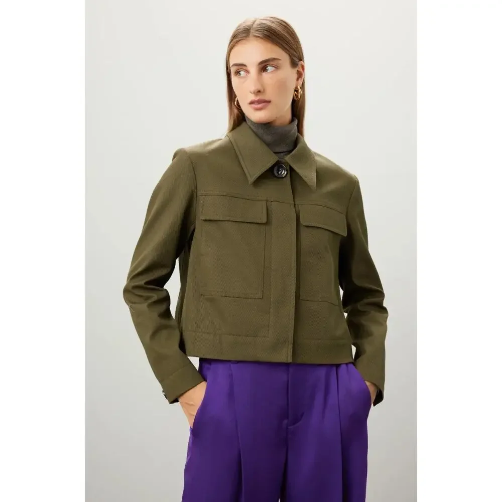 Tory Burch Cropped Cotton Jacket Size 4